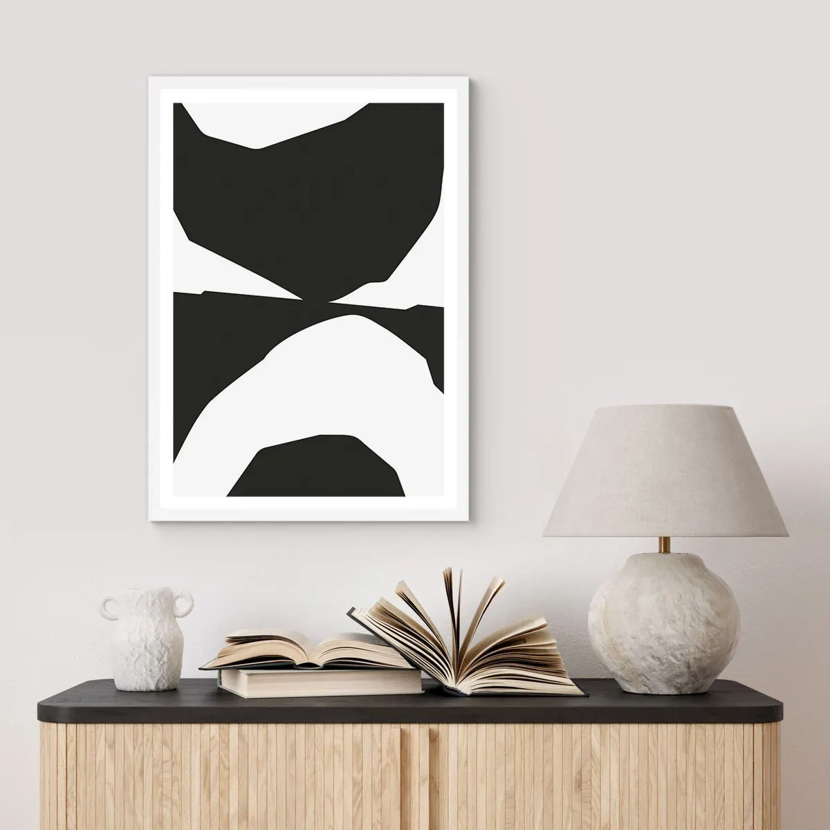 Póster en marco blanco - Positivo-negativo - 61x91 cm