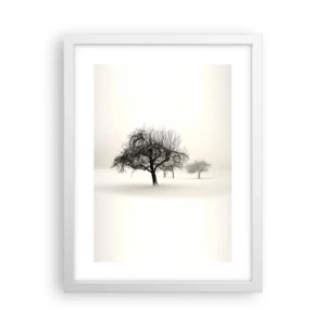 Póster en marco blanco - Sueño de invierno - 30x40 cm