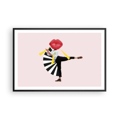 Póster en marco negro - Arte pop surrealista - 91x61 cm