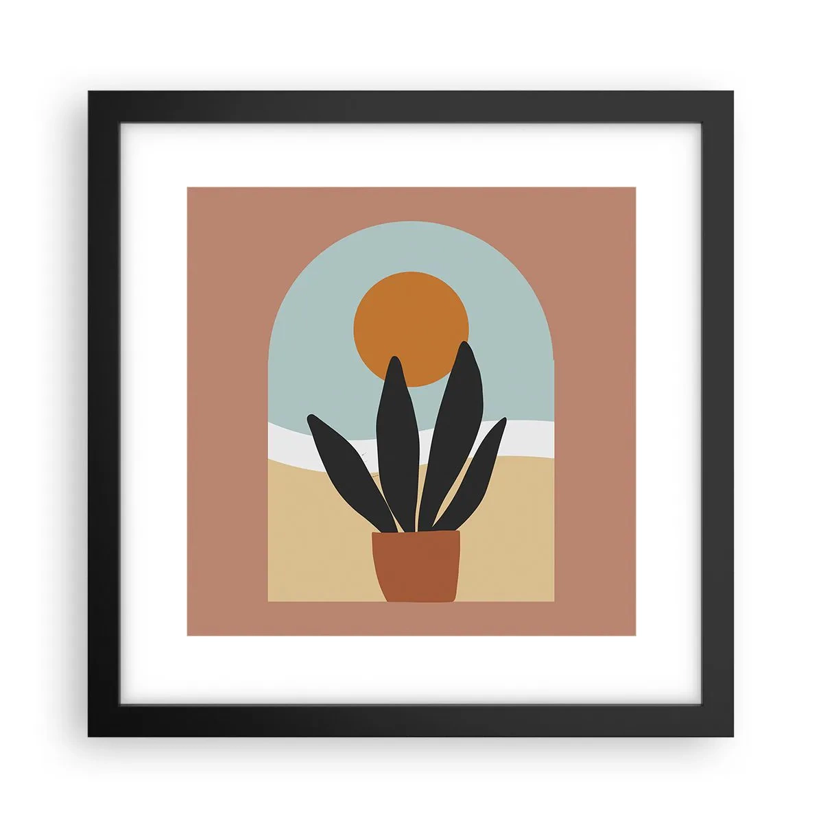 Póster en marco negro - Pequeñas alegrías - 30x30 cm