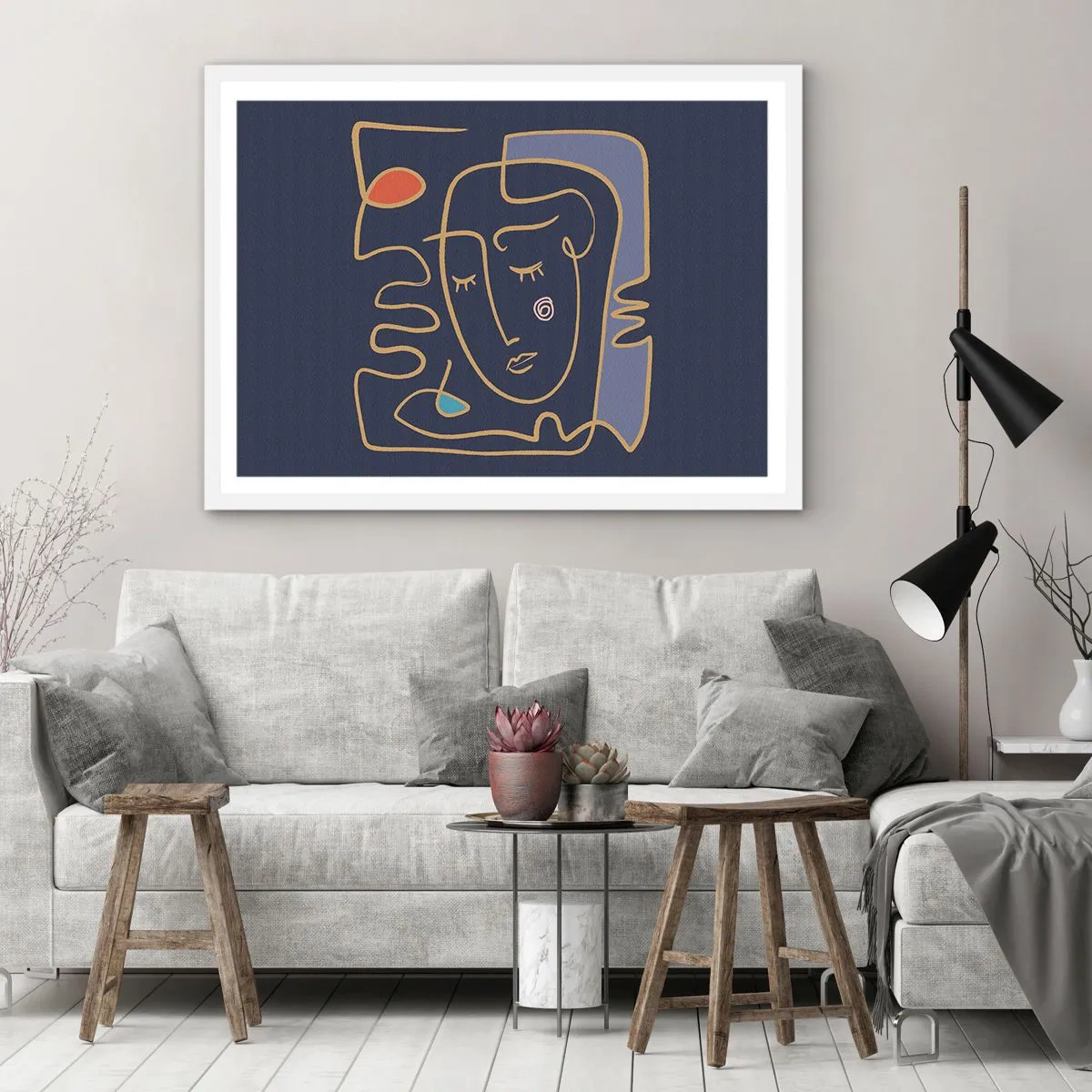 Póster en marco blanco - En un maravilloso sueño - 50x40 cm