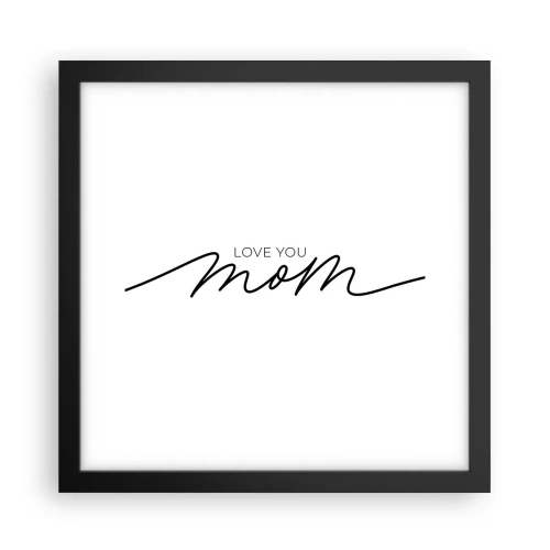 Póster en marco negro - Gran emoción - 30x30 cm