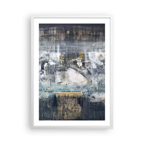 Póster en marco blanco - Hielo abstracto - 50x70 cm