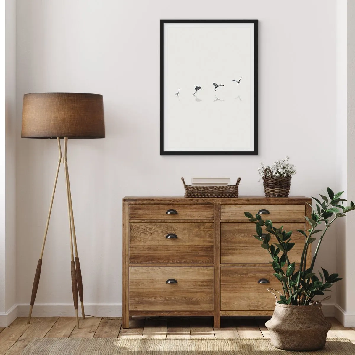 Póster en marco negro - Cuatro sencillos pasos para despegar - 61x91 cm