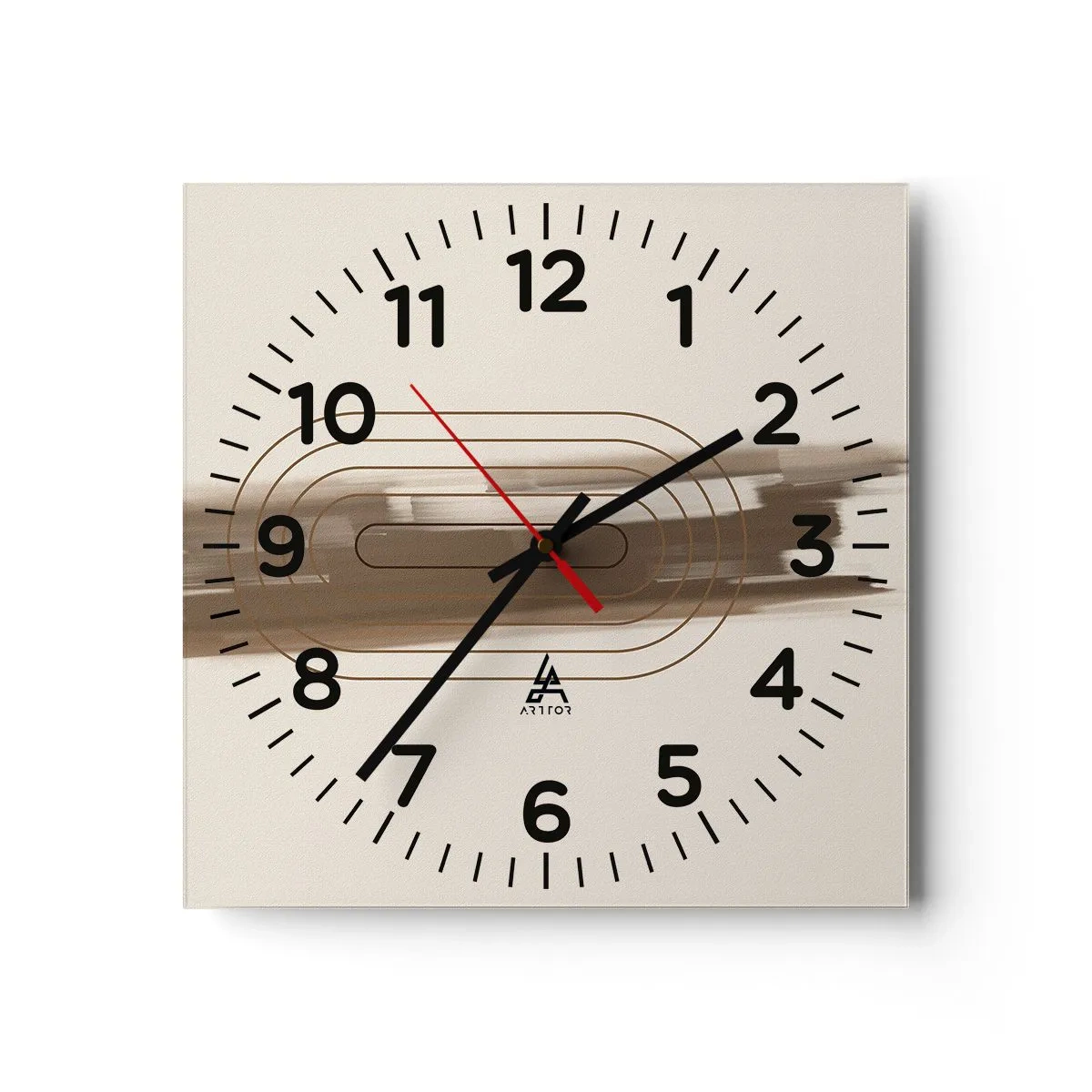Reloj de pared - Reloj de vidrio - Un soplo de gris - 40x40 cm