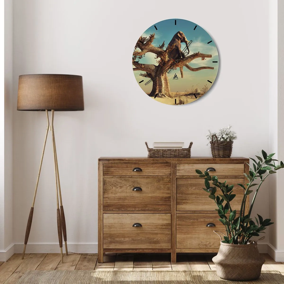 Reloj de pared - Reloj de vidrio - Un nuevo punto de vista - 40x40 cm