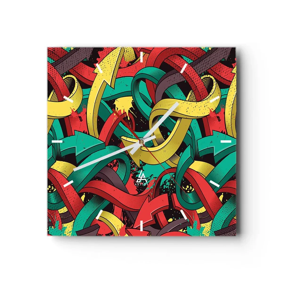 Reloj de pared - Reloj de vidrio - ¿Qué camino tomar? - 40x40 cm