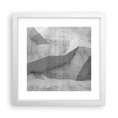 Póster en marco blanco - Un verdadero desafío - 30x30 cm