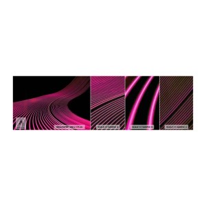 Muestra de fotomural Premium Canvas - Avenida de luz - Líneas, Moderno, Neón - 100x30 cm