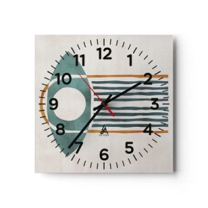 Reloj de pared - Reloj de vidrio - Signos y rituales - 30x30 cm