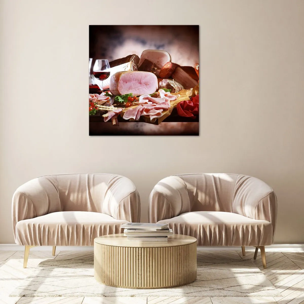 Cuadro sobre vidrio - Impresiones sobre Vidrio - Un sueño culinario  - 60x60 cm