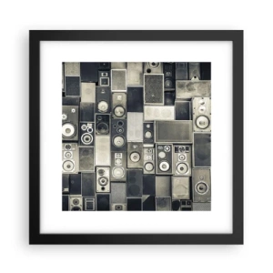 Póster en marco negro - Y todo fluye - 30x30 cm