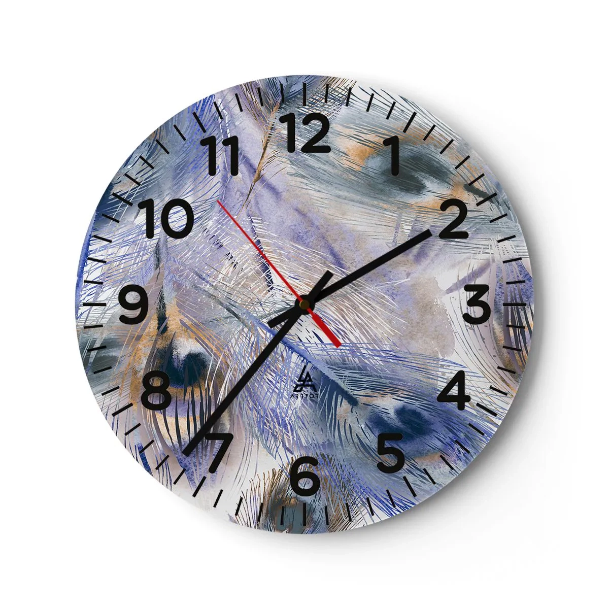 Reloj de pared - Reloj de vidrio - Composición - 30x30 cm