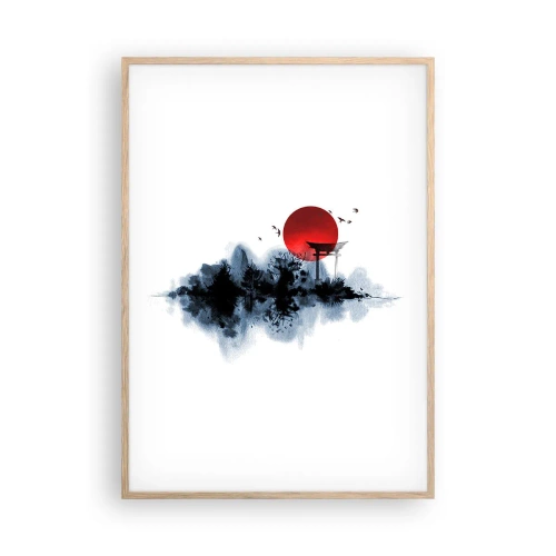 Póster en marco roble claro - Visión japonesa - 70x100 cm