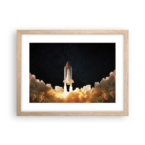 Póster en marco roble claro - ¡Ad astra! - 40x30 cm