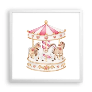 Póster en marco blanco - El dulce mundo de la infancia - 50x50 cm