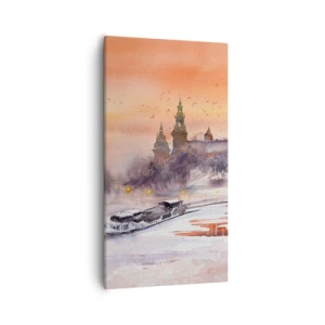 Cuadro sobre lienzo - Impresión de Imagen - Atardecer real - 55x100 cm