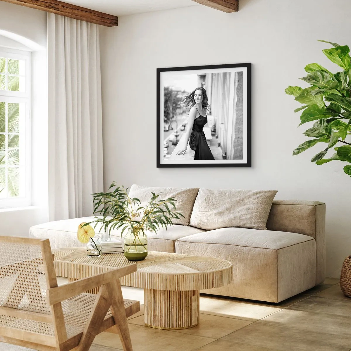 Póster en marco negro - Ciertamente, parisina - 60x60 cm