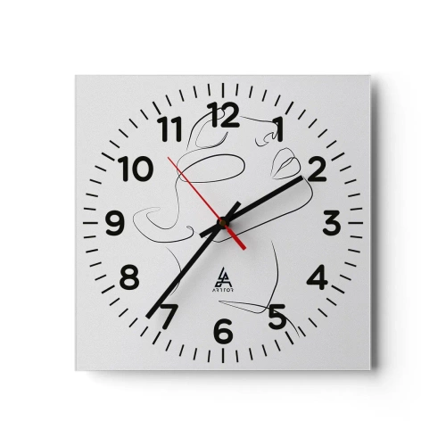 Reloj de pared - Reloj de vidrio - Meandros de un sueño - 40x40 cm