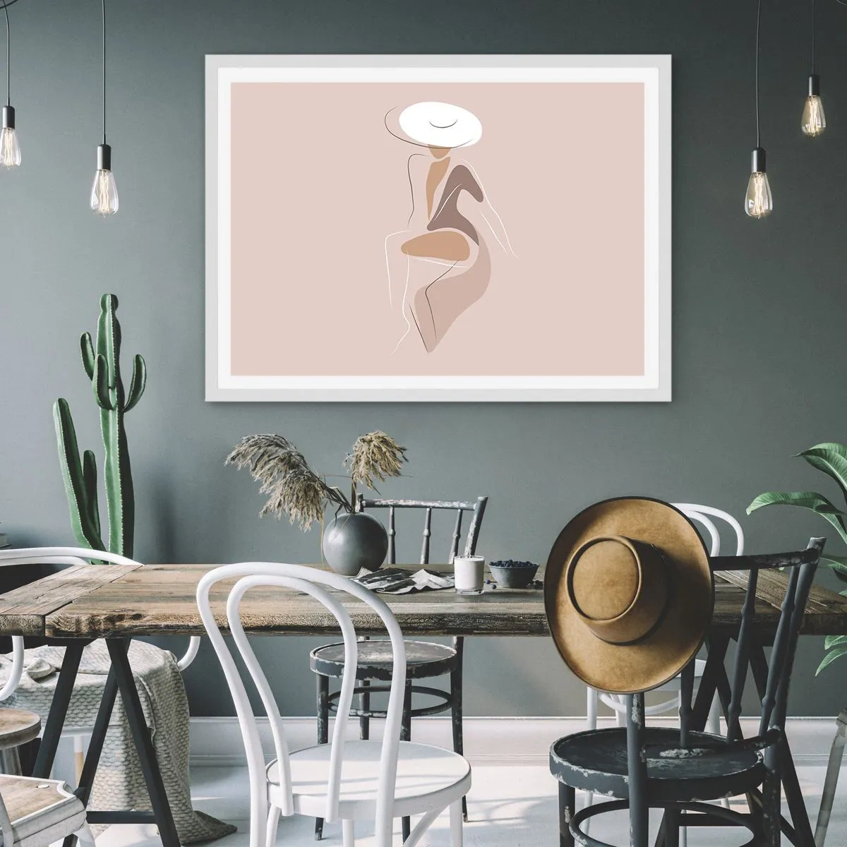 Póster en marco blanco - Una auténtica dama - 70x50 cm