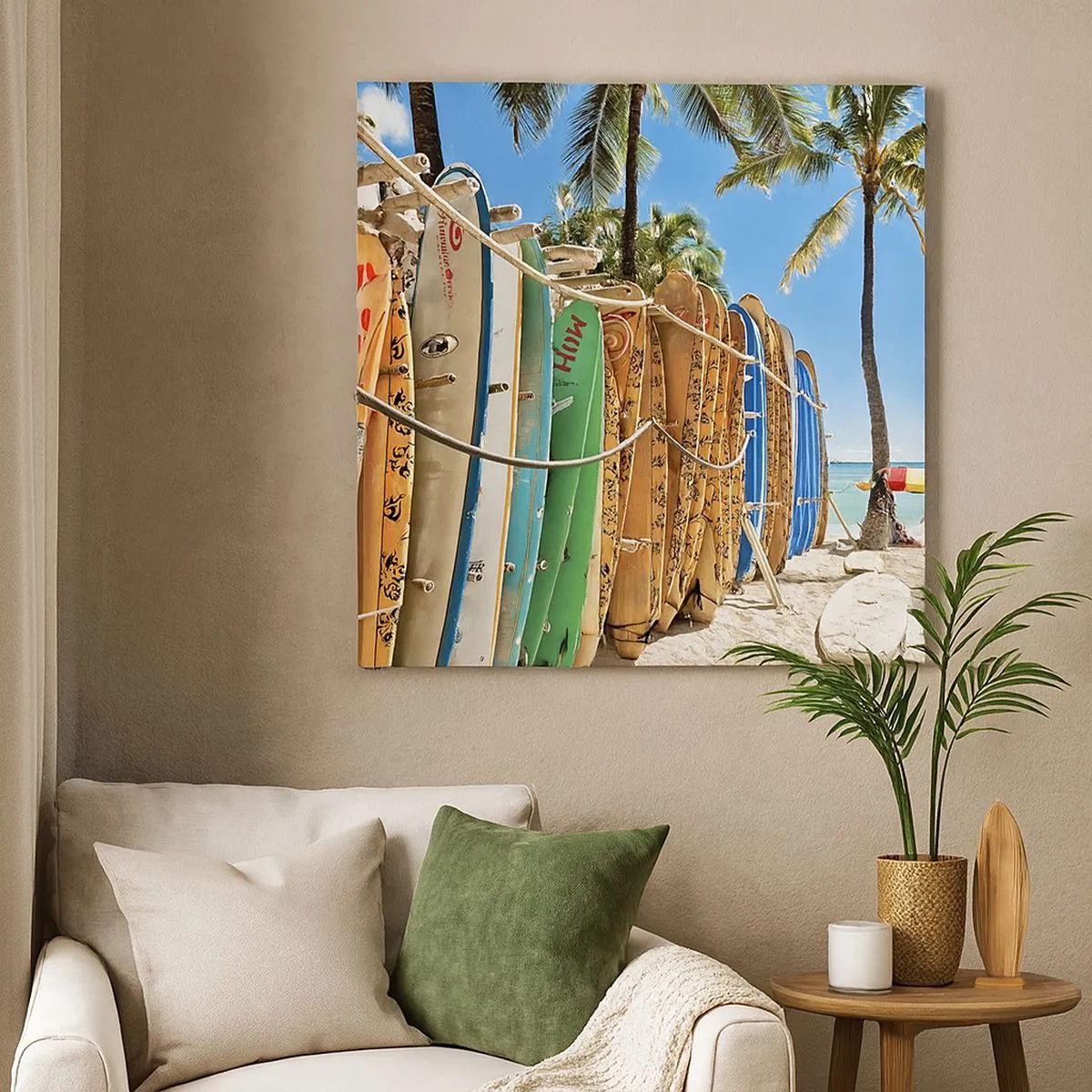 Cuadro sobre lienzo - Impresión de Imagen - Diversión soleada - 30x30 cm