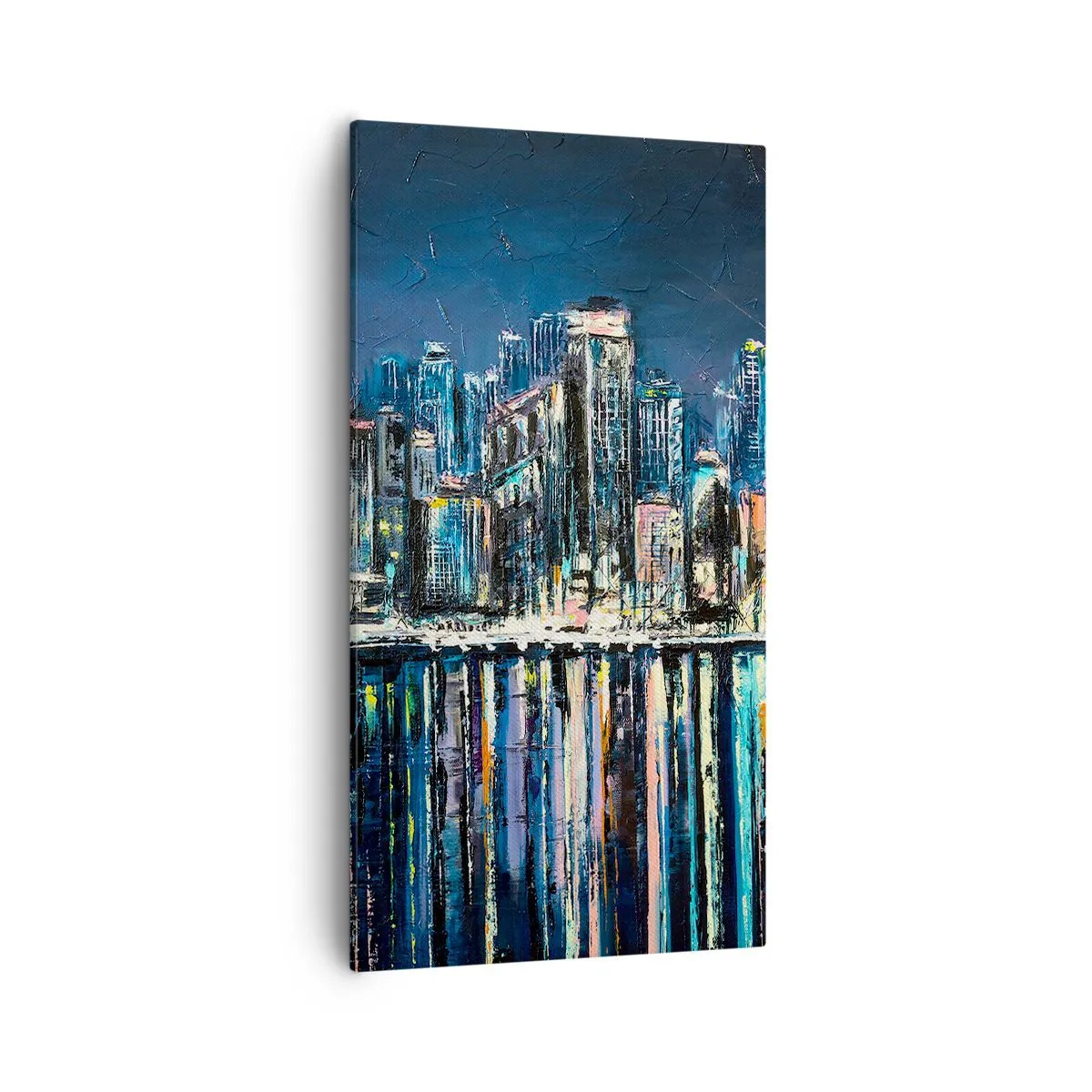 Cuadro sobre lienzo - Impresión de Imagen - Una cascada de luces - 55x100 cm