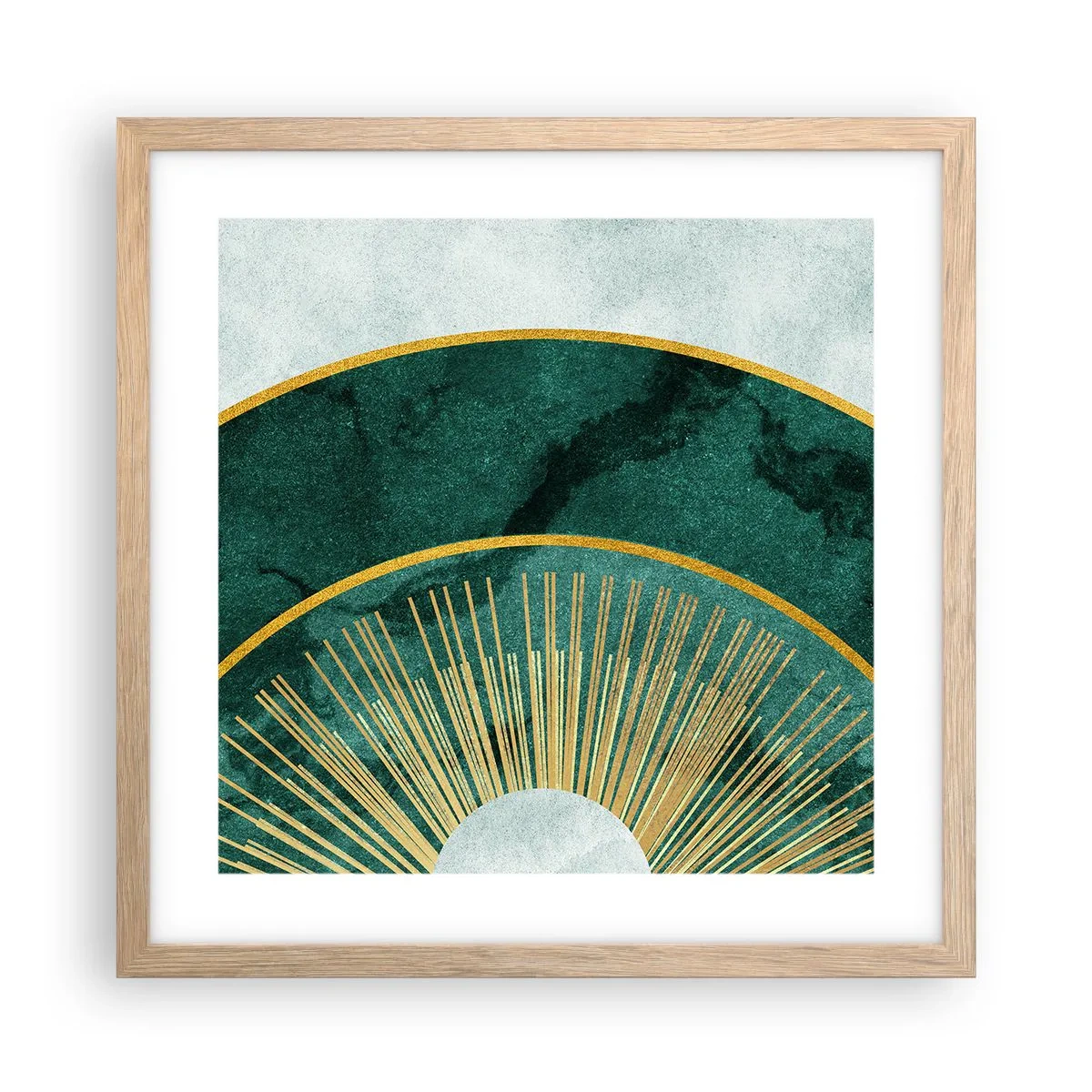 Póster en marco roble claro - Un sistema solar diferente - 40x40 cm