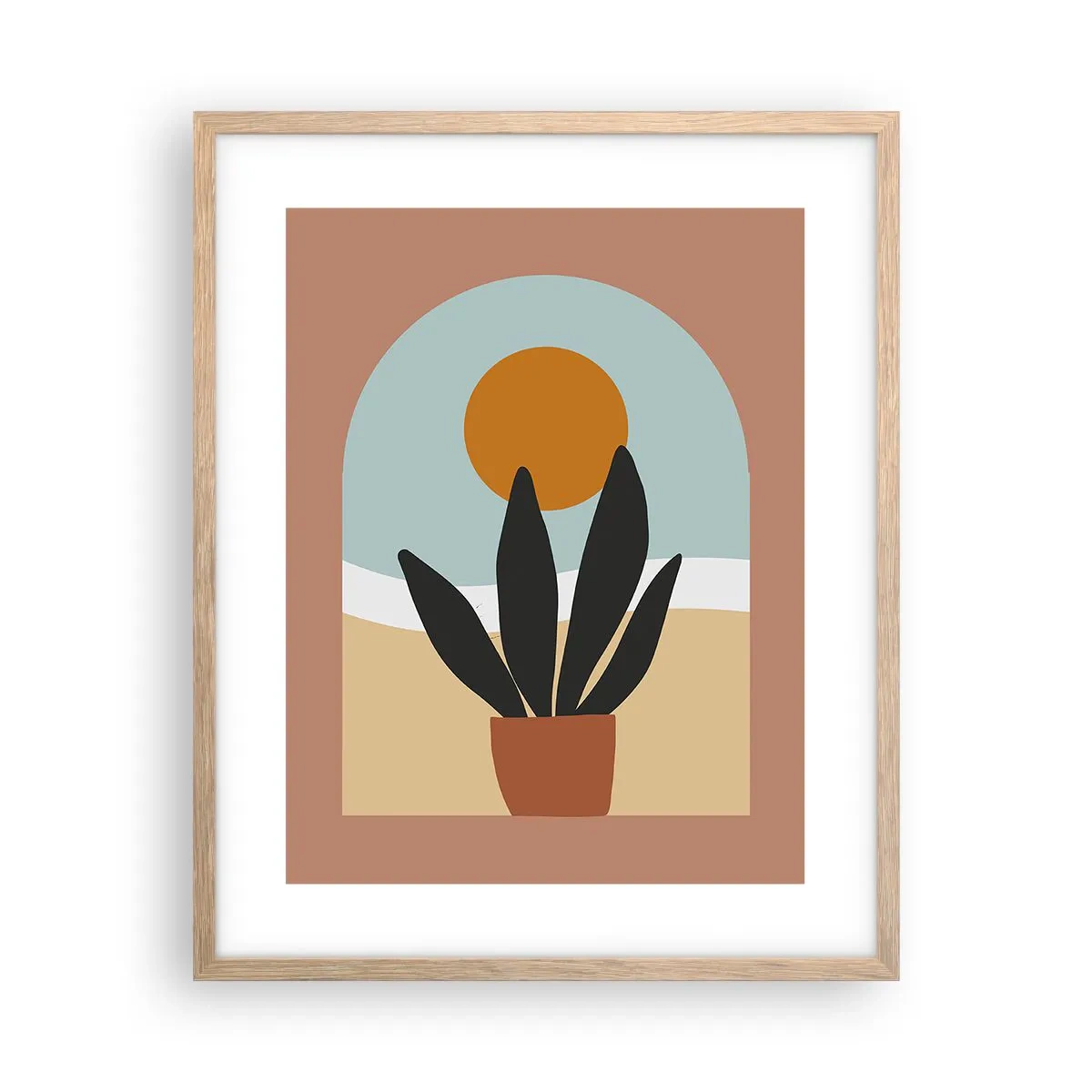 Póster en marco roble claro - Pequeñas alegrías - 40x50 cm