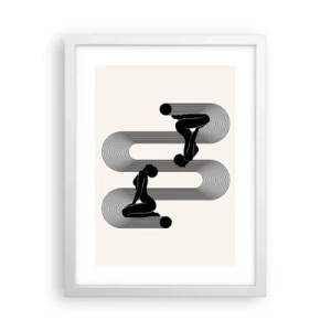 Póster en marco blanco - Simetría sensual - 30x40 cm