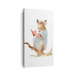 Cuadro sobre lienzo - Impresión de Imagen - Léeme un cuento, mamá - 45x80 cm