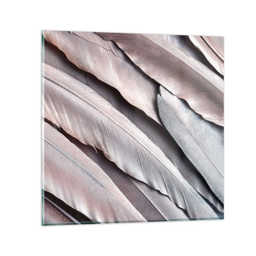 Cuadro sobre vidrio - Impresiones sobre Vidrio - En rosa plateado - 30x30 cm