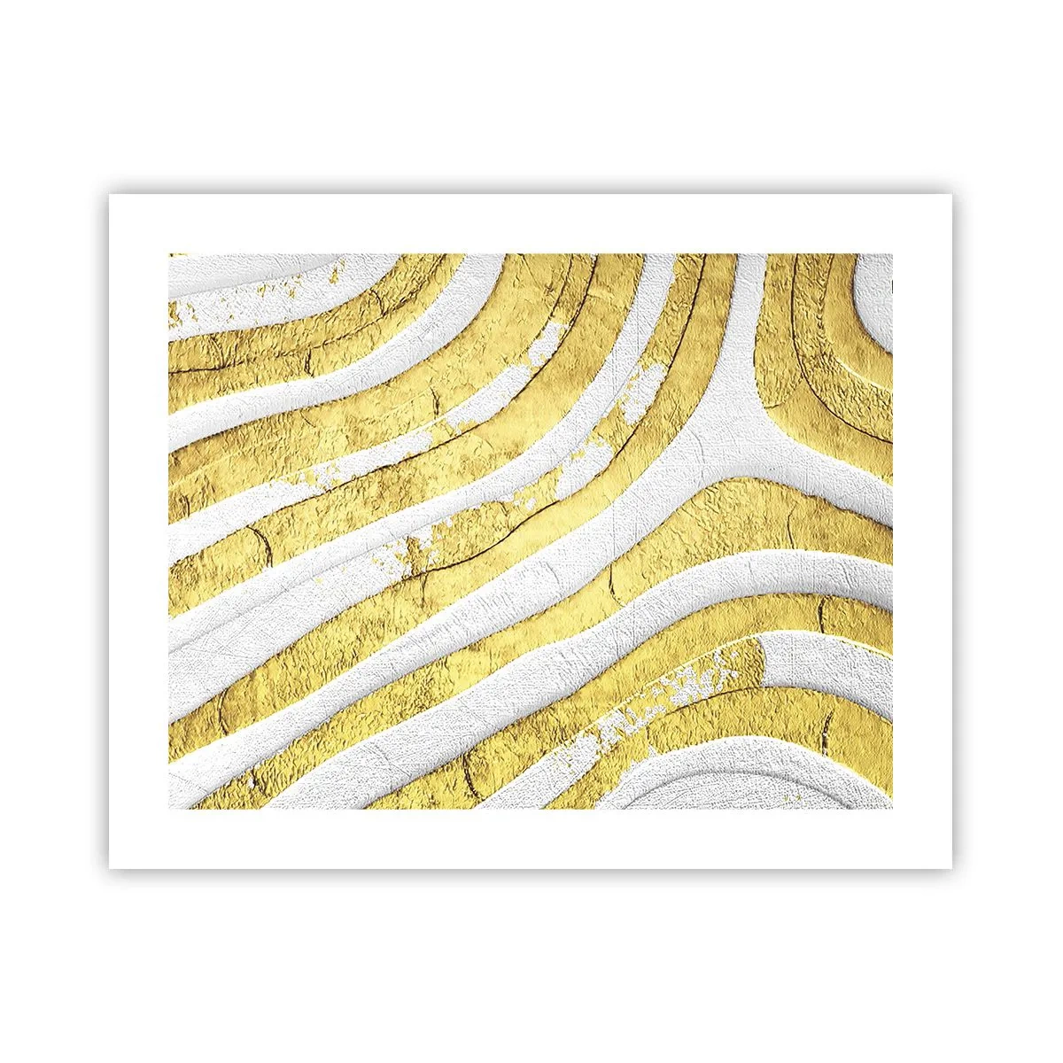 Póster - Una composición en blanco y oro - 50x40 cm