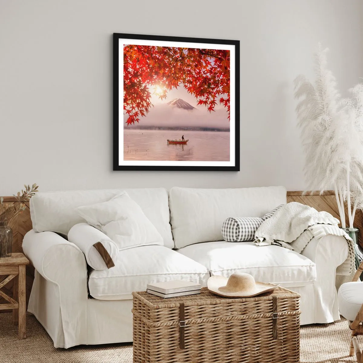 Póster en marco negro - Estilo japonés - 60x60 cm