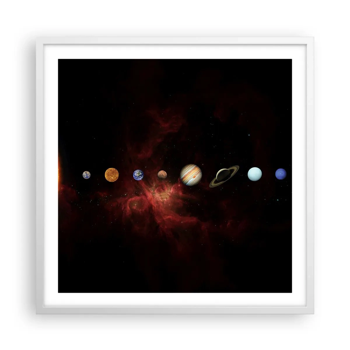 Póster en marco blanco - Nuestro barrio - 60x60 cm