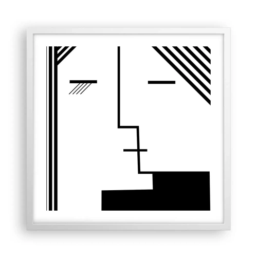 Póster en marco blanco - Solo un beso - 50x50 cm