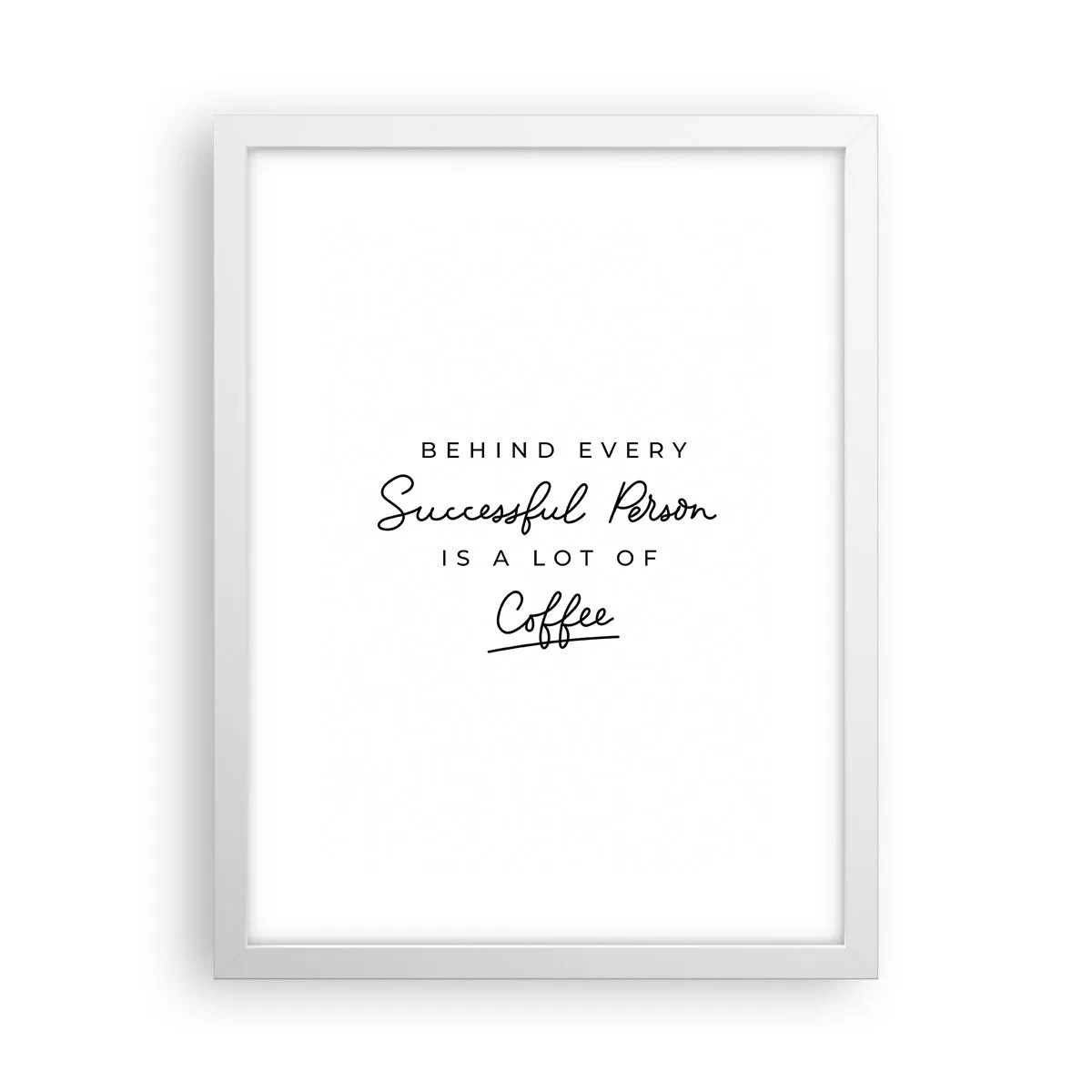 Póster en marco blanco - El secreto del éxito - 30x40 cm