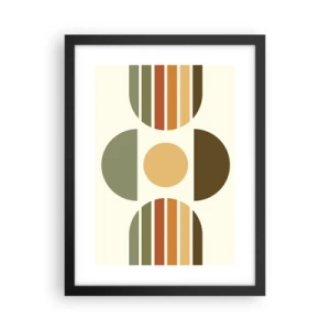 Póster en marco negro - Los tonos de la tierra - 30x40 cm