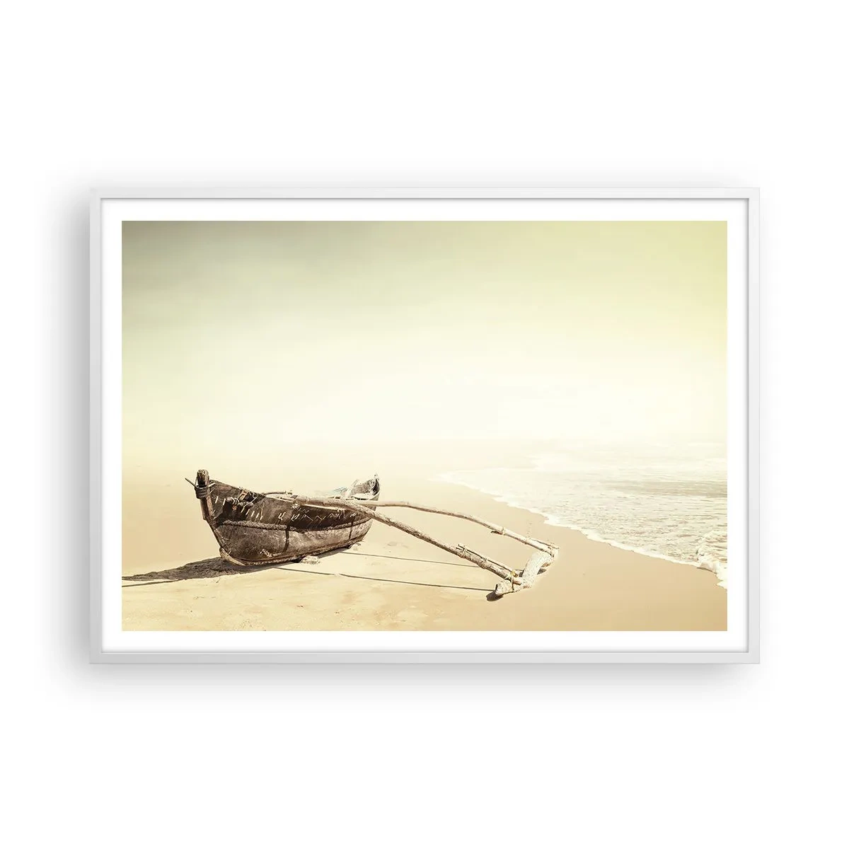 Póster en marco blanco - Un recuerdo de los mares del sur - 100x70 cm