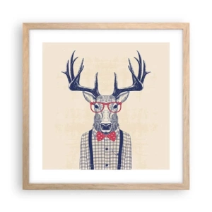 Póster en marco roble claro - Una extravagancia lúdica - 40x40 cm