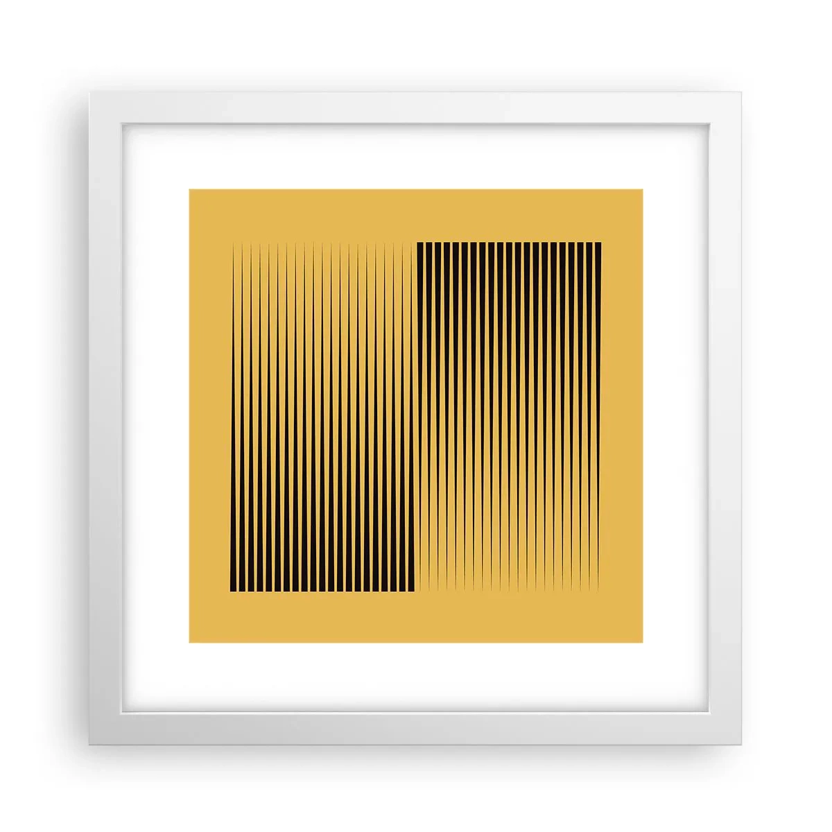 Póster en marco blanco - Cuadrado de opuestos - 30x30 cm