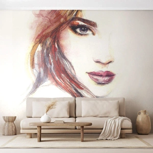 Fotomural Standard Eco - Sígueme - Mujer, retrato de una mujer, Hermoso rostro - 350x256 cm