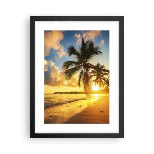 Póster en marco negro - Un sueño caribeño - 30x40 cm
