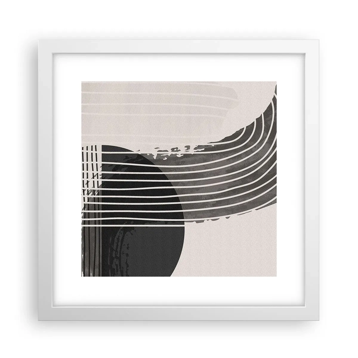 Póster en marco blanco - Ida y vuelta - 30x30 cm