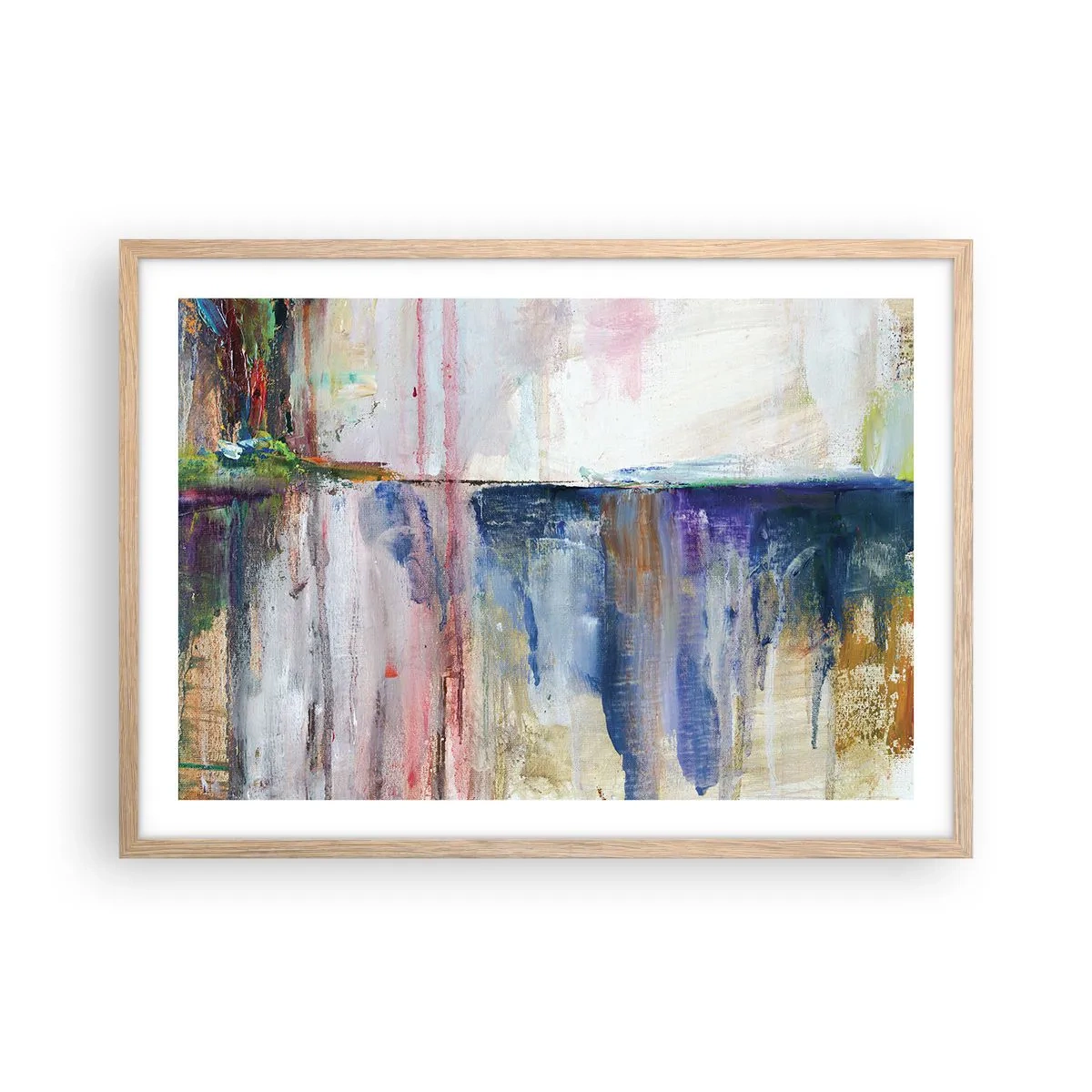 Póster en marco roble claro - Impresiones y asociaciones de colores - 70x50 cm