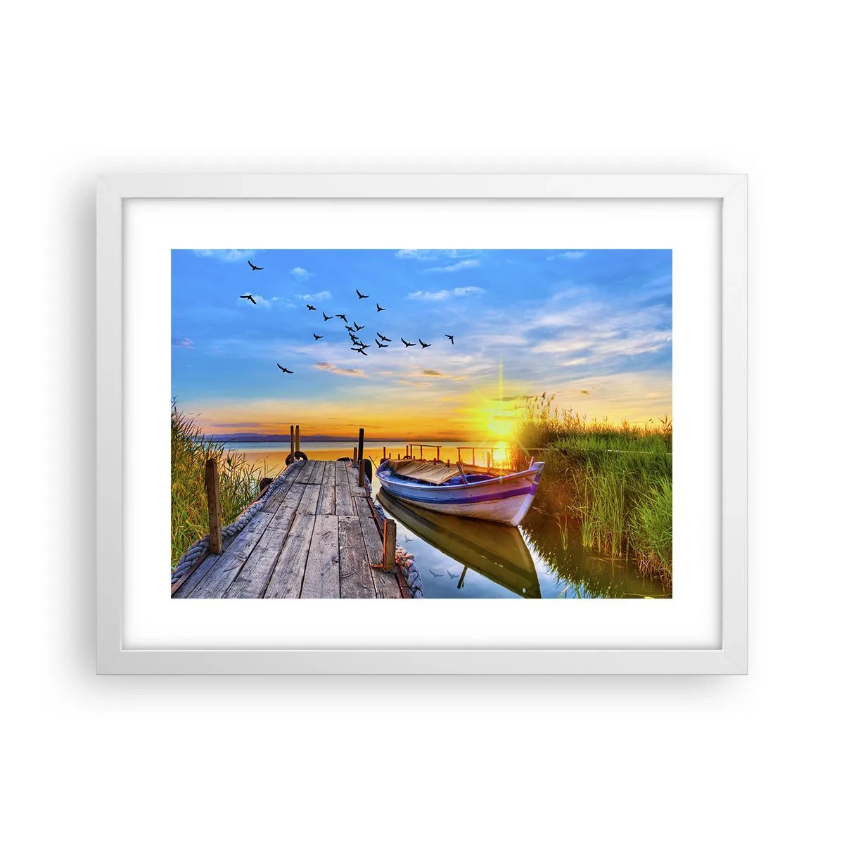 Póster en marco blanco - Adiós, hasta mañana - 40x30 cm