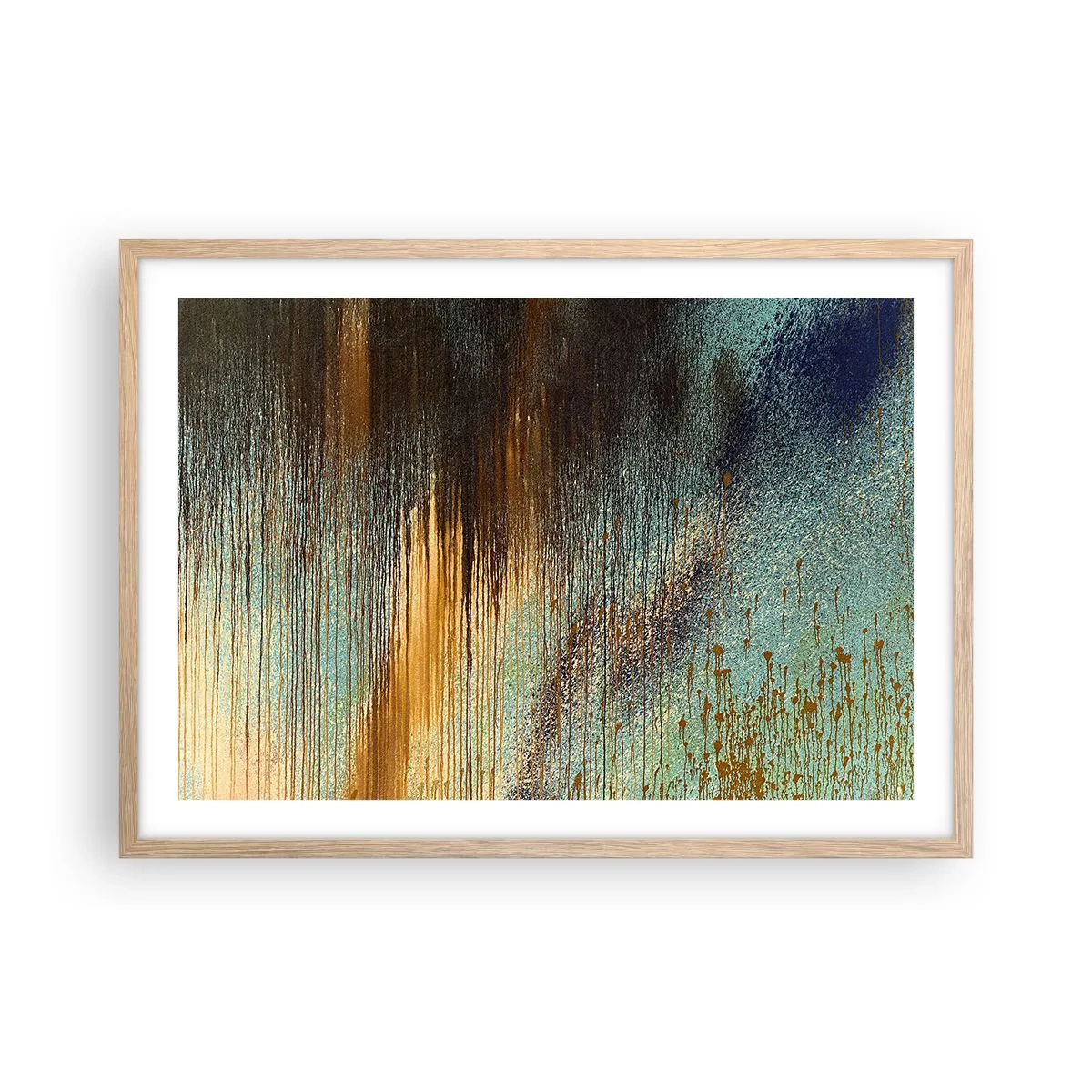 Póster en marco roble claro - Una composición colorista no accidental - 70x50 cm