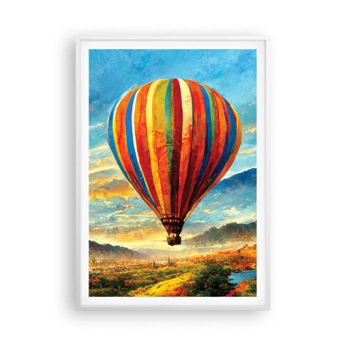 Póster en marco blanco - En silencio se ve el horizonte - 70x100 cm