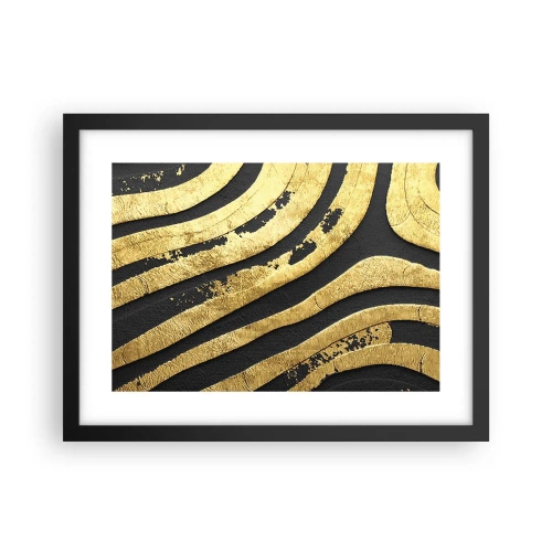 Póster en marco negro - Todo fluye - 40x30 cm