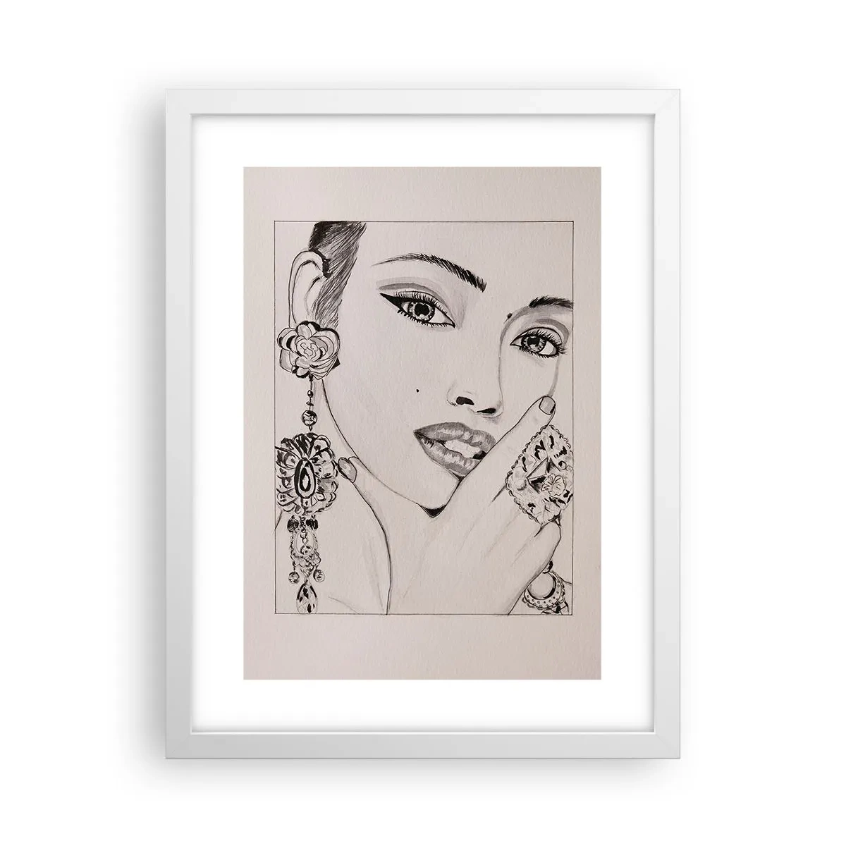 Póster en marco blanco - La joya más bella - 30x40 cm