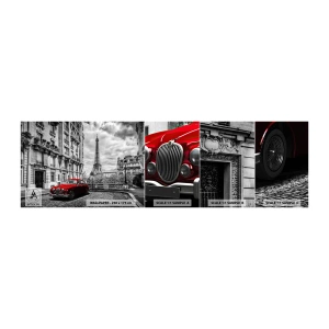 Muestra De Fotomural Standard Eco - Un depredador en la ciudad - Ciudad, Torre Eiffel, París - 100x30 cm